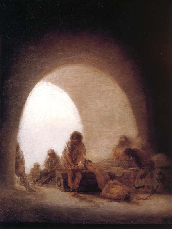 Francisco Goya Prison interior France oil painting art